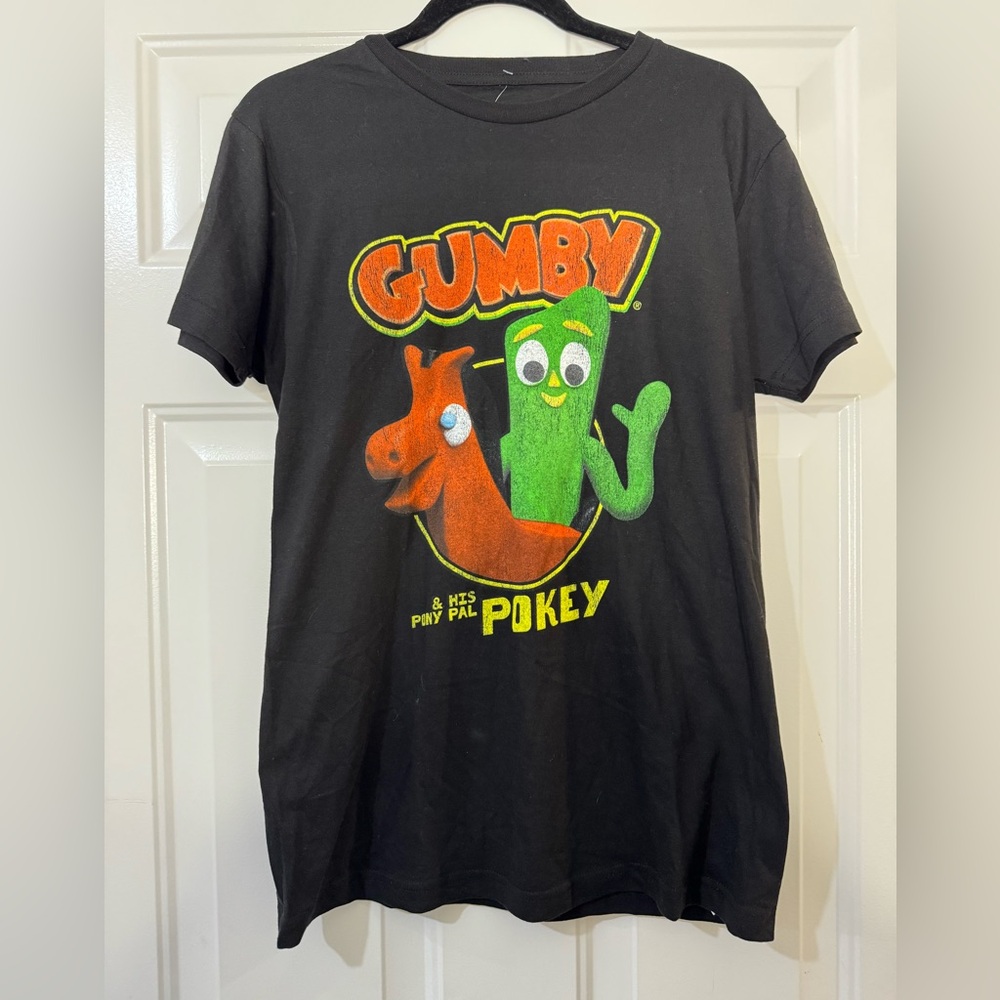 Gumby & Pokey "Faux Distressed" Graphic Tee Size Small